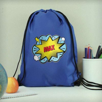 (image for) Personalised Superhero Blue Kit Bag