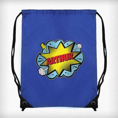 (image for) Personalised Superhero Blue Kit Bag