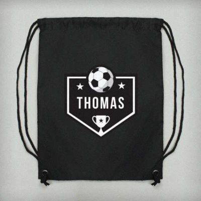 (image for) Personalised Football Black Kit Bag