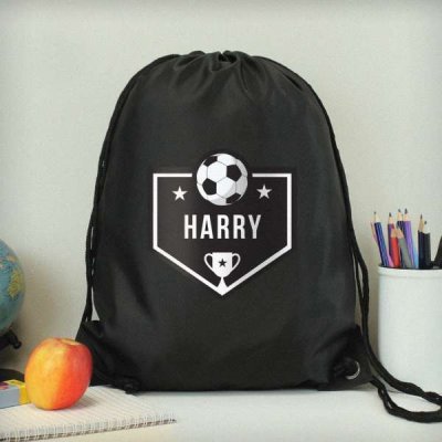 (image for) Personalised Football Black Kit Bag