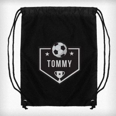 (image for) Personalised Football Black Kit Bag