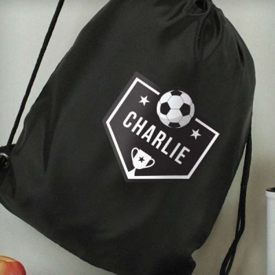 (image for) Personalised Football Black Kit Bag