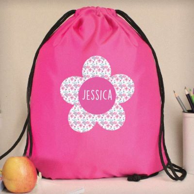 (image for) Personalised Flower Pink Kit Bag