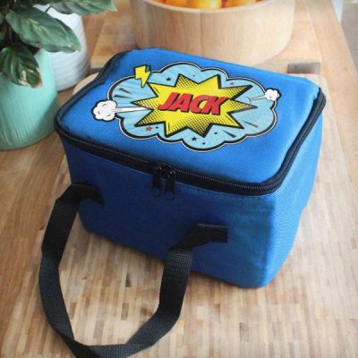 (image for) Personalised Superhero Blue Lunch Bag