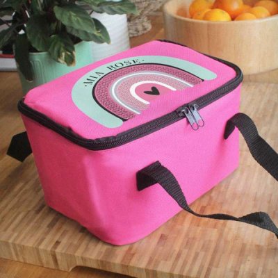 (image for) Personalised Rainbow Pink Lunch Bag