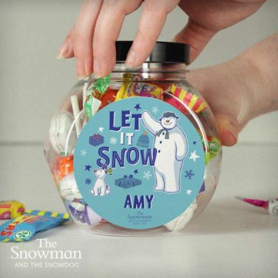 (image for) Personalised The Snowman and the Snowdog Sweet Jar