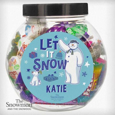 (image for) Personalised The Snowman and the Snowdog Sweet Jar