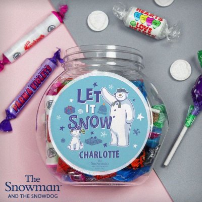 (image for) Personalised The Snowman and the Snowdog Sweet Jar