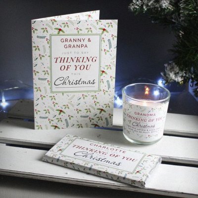 (image for) Personalised Thinking of You Christmas Scented Jar Candle