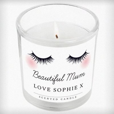 (image for) Personalised Eyelashes Scented Jar Candle