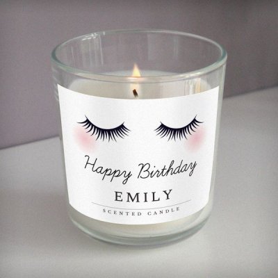 (image for) Personalised Eyelashes Scented Jar Candle