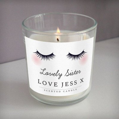 (image for) Personalised Eyelashes Scented Jar Candle