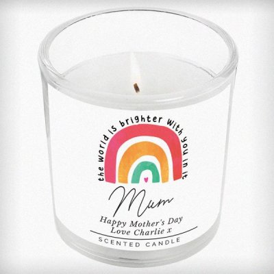 (image for) Personalised You Make The World Brighter Rainbow Scented Jar Candle