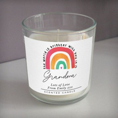 (image for) Personalised You Make The World Brighter Rainbow Scented Jar Candle