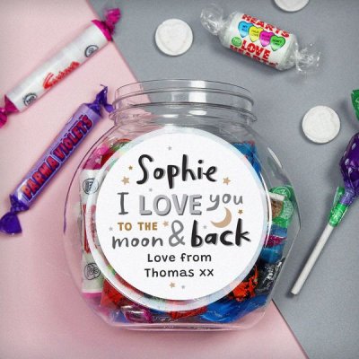 (image for) Personalised To the Moon and Back Sweet Jar