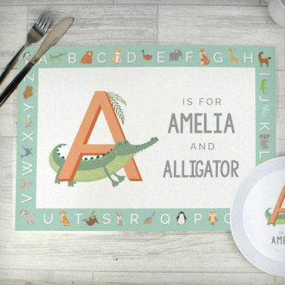 (image for) Personalised Animal Alphabet Placemat