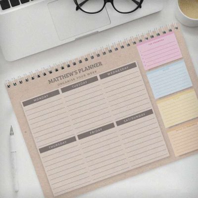 (image for) Personalised Study A4 Desk Planner