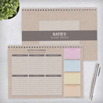 (image for) Personalised Study A4 Desk Planner