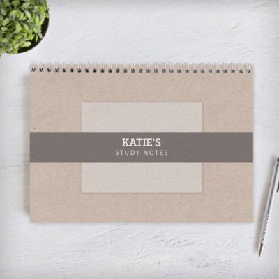 (image for) Personalised Study A4 Desk Planner