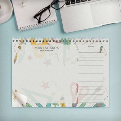 (image for) Personalised Teacher A4 Desk Planner