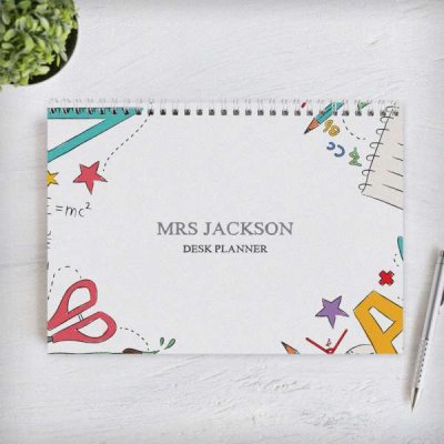 (image for) Personalised Teacher A4 Desk Planner