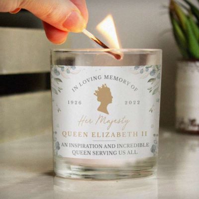 (image for) Personalised Queens Commemorative Small Candle Jar