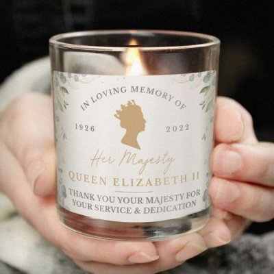 (image for) Personalised Queens Commemorative Small Candle Jar