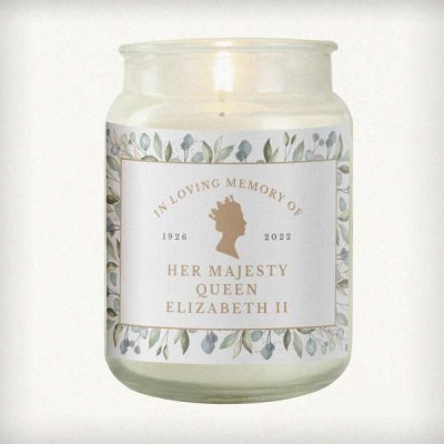 (image for) Personalised Queens Commemorative Large Vanilla Scented Candle Jar