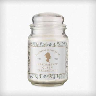 (image for) Personalised Queens Commemorative Large Vanilla Scented Candle Jar