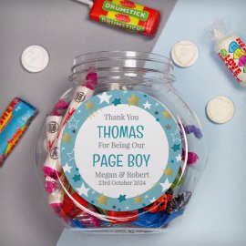 Personalised Page Boy Sweet Jar (image for) Personalised Page Boy Sweet Jar