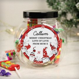 Personalised Gonk Christmas Sweet Jar (image for) Personalised Gonk Christmas Sweet Jar