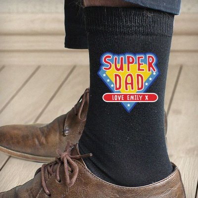 (image for) Personalised Super Dad Mens Socks