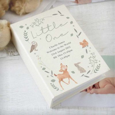 (image for) Personalised Woodland Animals 6x4 Photo Album with Sleeves