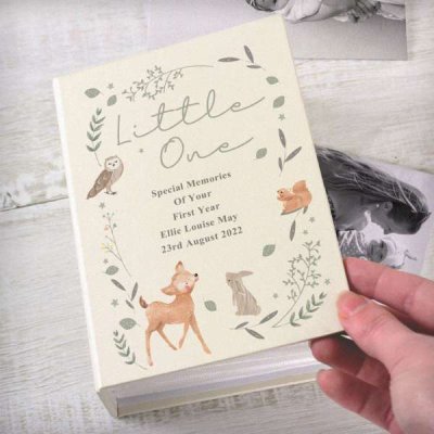 (image for) Personalised Woodland Animals 6x4 Photo Album with Sleeves