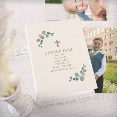 (image for) Personalised Botanical Cross 6x4 Photo Album with Sleeves