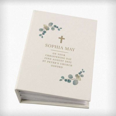 (image for) Personalised Botanical Cross 6x4 Photo Album with Sleeves