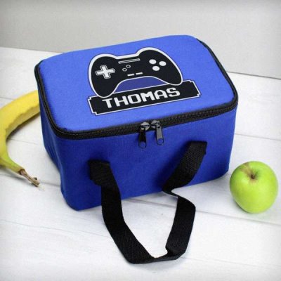 (image for) Personalised Gaming Blue Lunch Bag