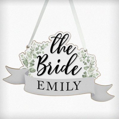 (image for) Personalised The Bride Wooden Hanging Decoration