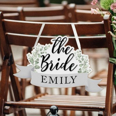 (image for) Personalised The Bride Wooden Hanging Decoration