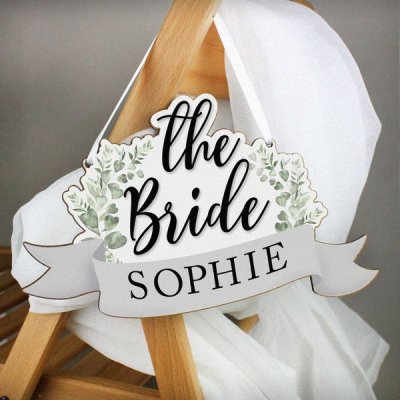 (image for) Personalised The Bride Wooden Hanging Decoration