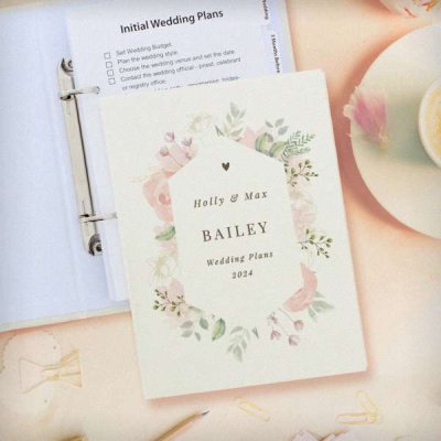 (image for) Personalised Floral Watercolour Wedding Planner