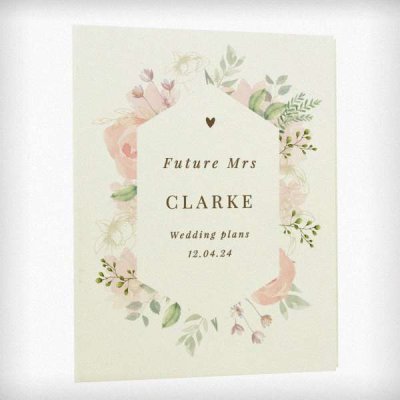 (image for) Personalised Floral Watercolour Wedding Planner