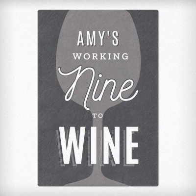 (image for) Personalised Working Nine to Wine Metal Sign