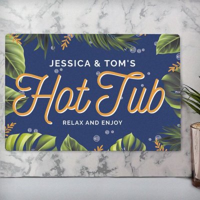 (image for) Personalised Hot Tub Metal Sign