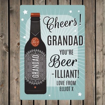 (image for) Personalised Beer-illiant Metal Sign