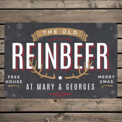 (image for) Personalised Reinbeer Metal Sign