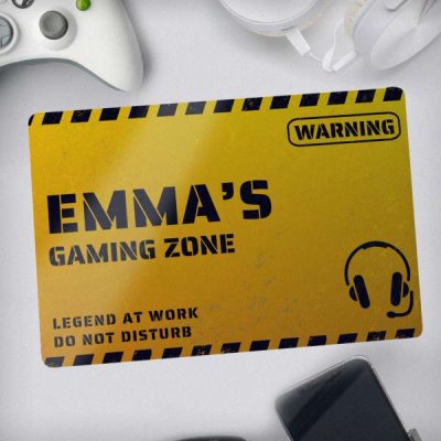 (image for) Personalised Gaming Zone Metal Sign