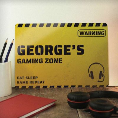 (image for) Personalised Gaming Zone Metal Sign