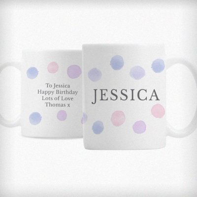 (image for) Personalised Pink Spot Mug