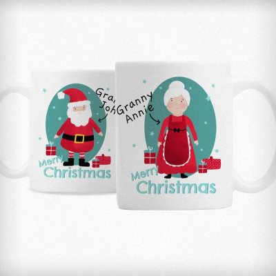 (image for) Personalised Mr & Mrs Claus Mug Set